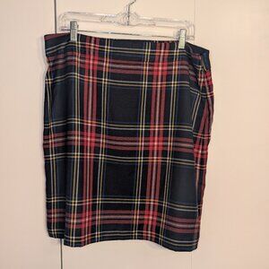 Talbots  A-Line Plaid Skirt 